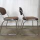 Vintage office chairs fabric and chrome