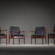 Danish Model 431 armchairs in leather by Arne Vodder for Sibast Møbler, 1960s, set of 4