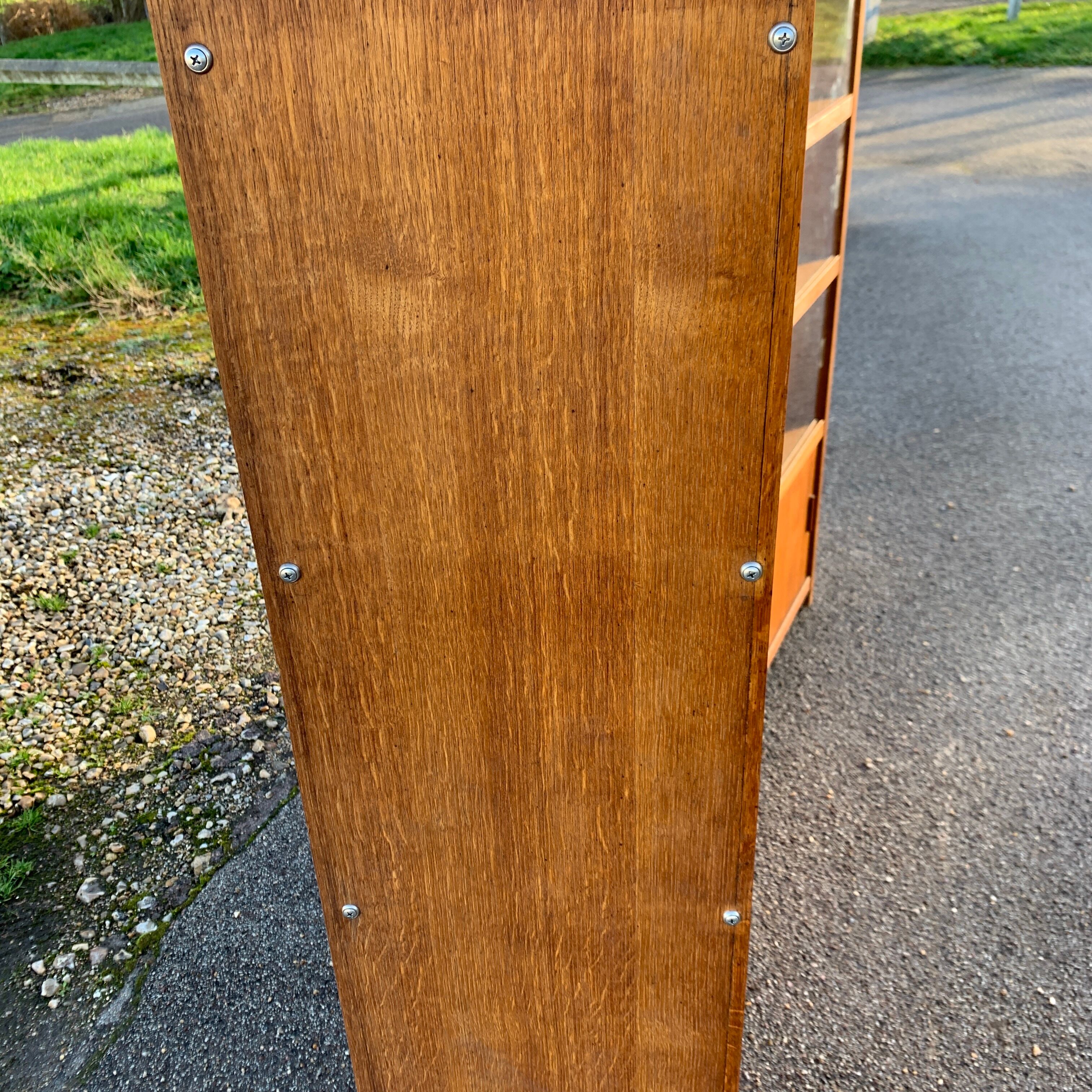 Pair of vintage glass shelves libraries