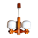 Nordic chandelier in Wood and Opaline, Denmark, 1970
