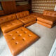 Mah Jongde Roche Bobois vintage leather lounge
