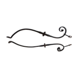 Pair of wrought iron coat hooks