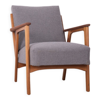 Vintage 60's armchair in teak wood and fabric danish design