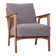 Vintage 60's armchair in teak wood and fabric danish design