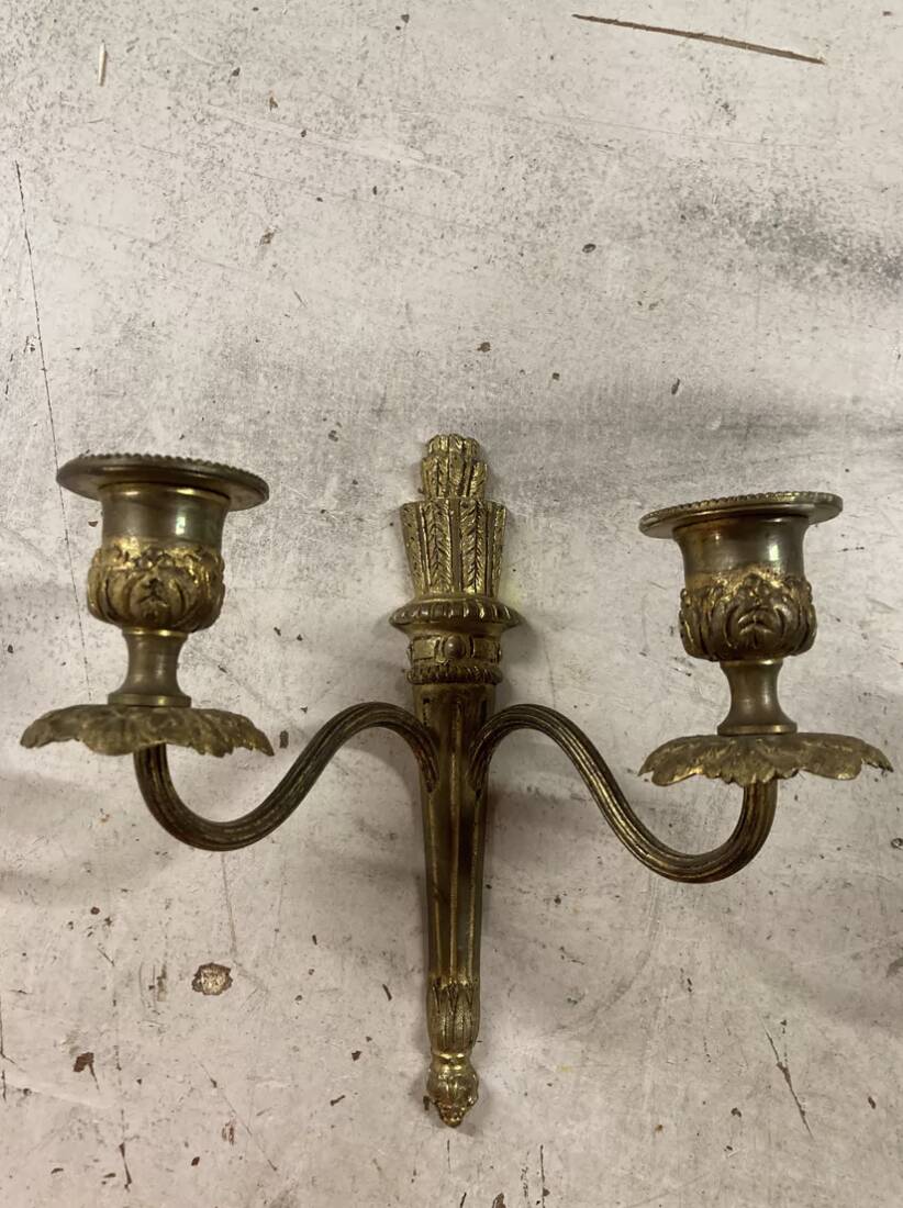 Gilded bronze wall light