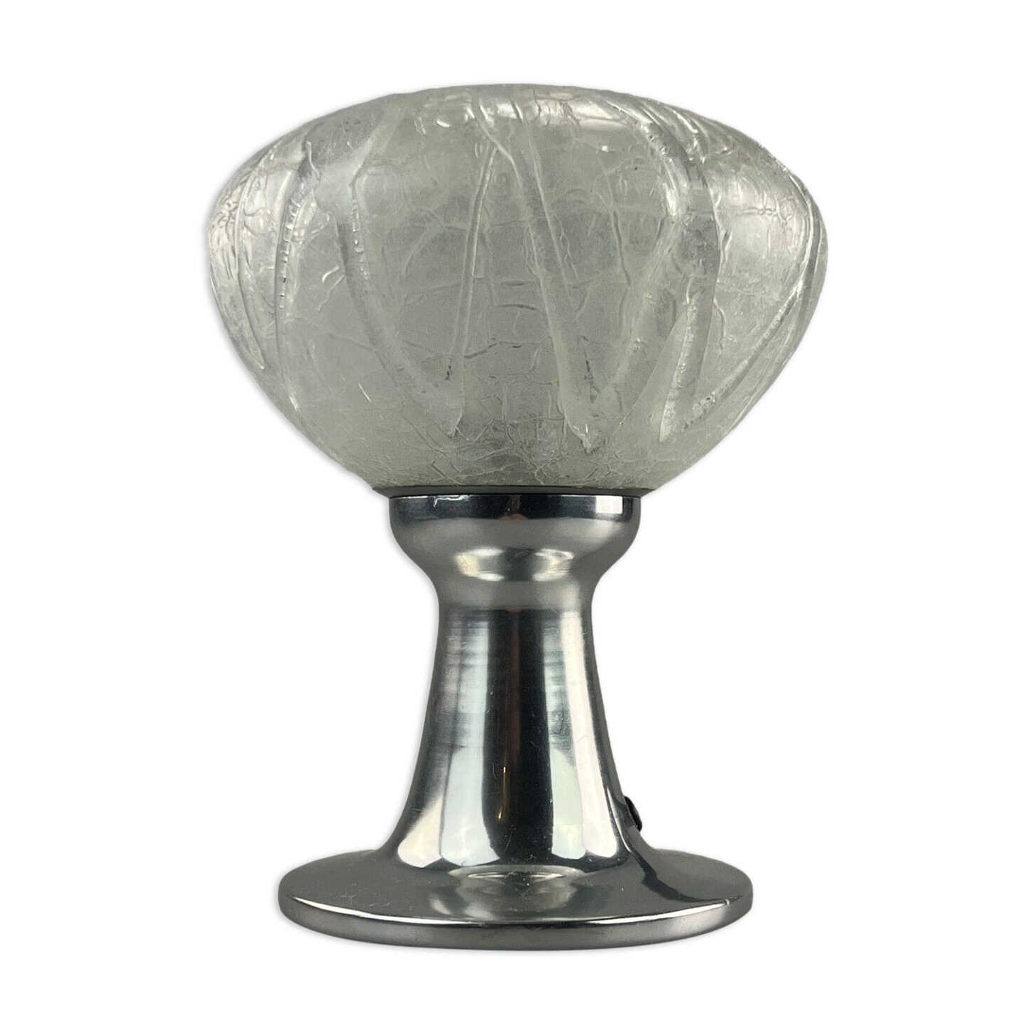 Lampe de table lampe de chevet chrome Doria verre espace âge design