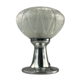 60s 70s table lamp bedside lamp chrome Doria glass space age design