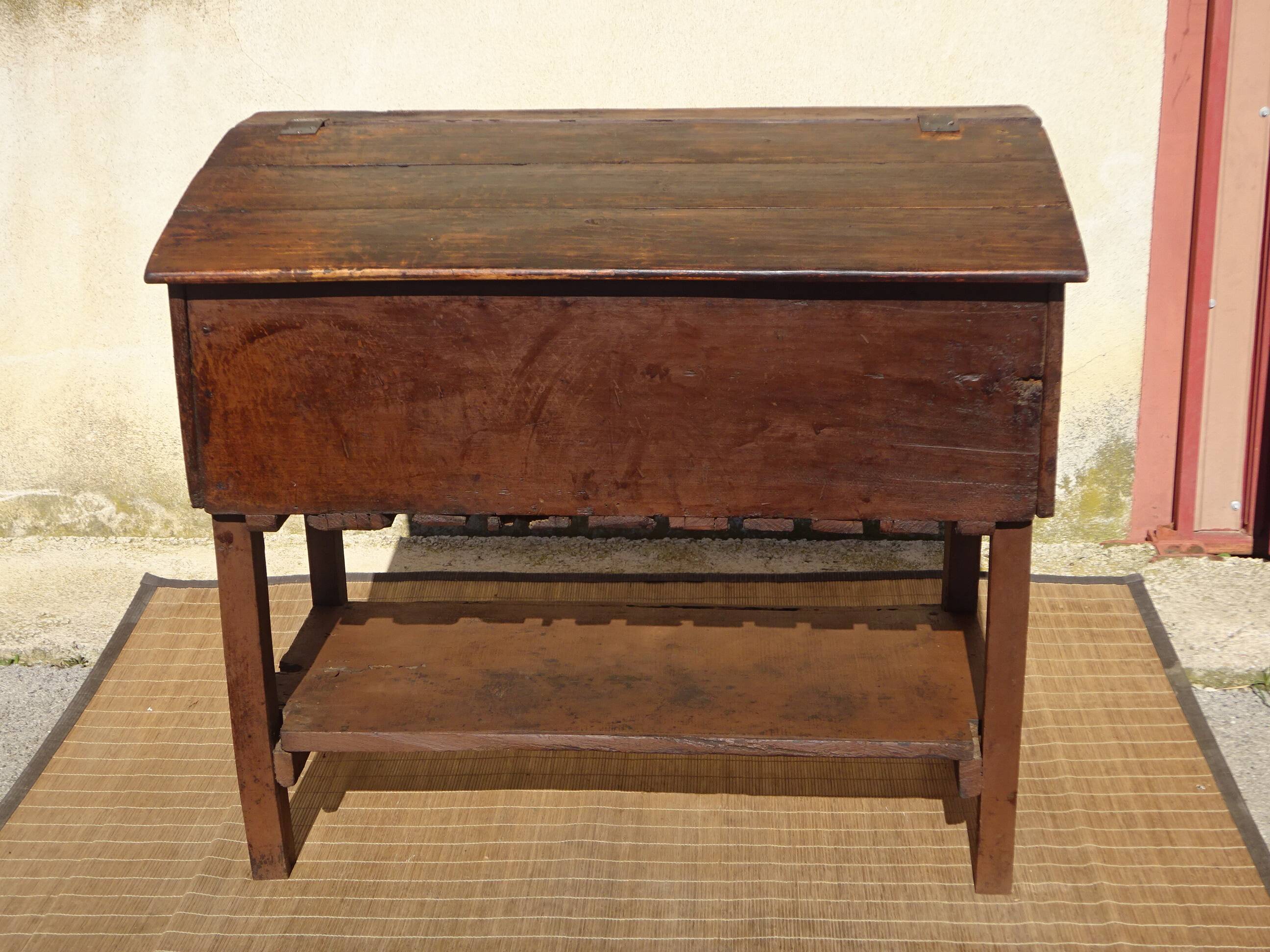 Antique coffre égouttoir en chêne massif
