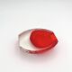 Mandruzzato Murano Vase Sommerso Red Textured Labelled 70s Design