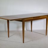 Extendable vintage dining table, walnut, 1960s