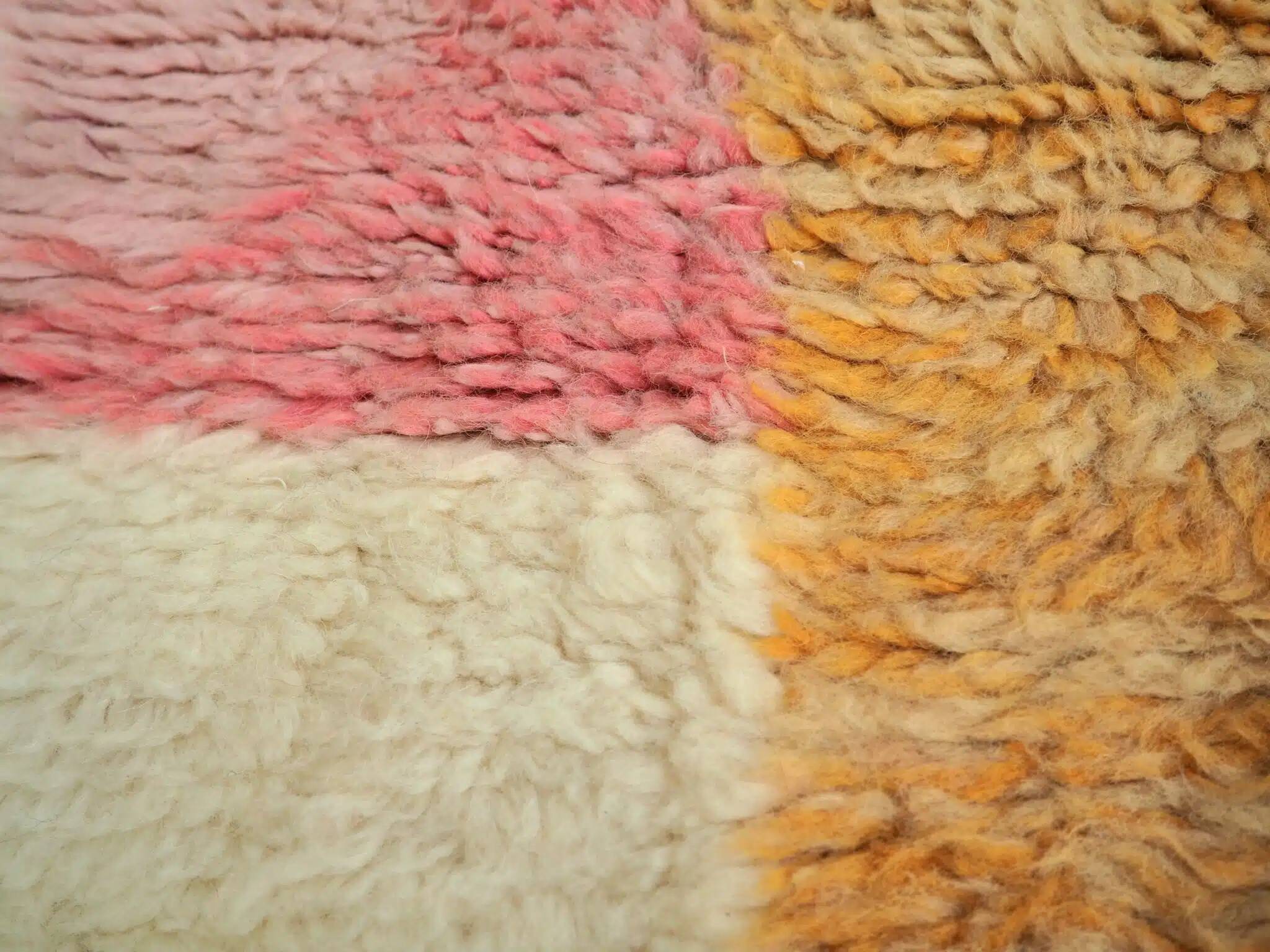 Personalized Moroccan wool Beni Ouarain rug
