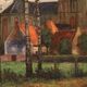 Great landscape painting signed G. V. Hoven and dated 1918