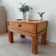 Vintage side table in bamboo and rattan from the 1970s.