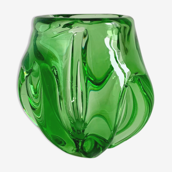 Vase vintage de Jozef Hospodka pour Chribska Sklarna, années 1960