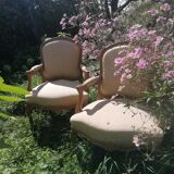 Pair of LXV armchairs with queen backs