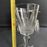 6 large blown and cut glasses from the 19th century