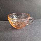 Set of 6 Rosaline cups, vintage arcoroc