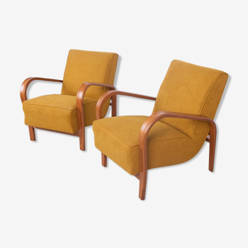 Beech Armchairs by Karel Kozelka & Antonin Kropacek, 1940s, Set of 2