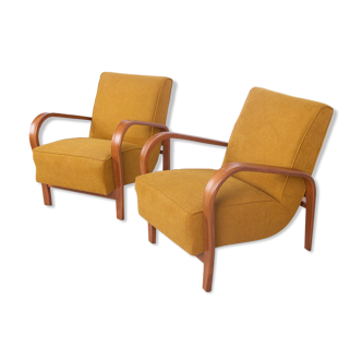 Beech Armchairs by Karel Kozelka & Antonin Kropacek, 1940s, Set of 2