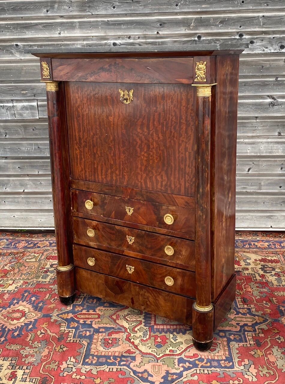Mahogany secretary of the empire period xix century