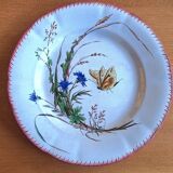 Plate Sarreguemines Butterfly decoration