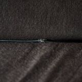 Vintage Mid-Century Modern German Brutalist 2-Seater Brown Leather Bed Sofa