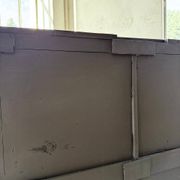 XXL industrial sideboard with glass doors