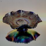 Prachtige schaal in iriserend glas met decor van dragon en lotus fenton