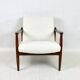 GFM-64 armchair, design by Edmund Homa from the 60s, white boucle