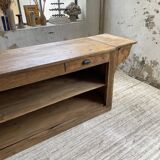 Two-sided central island counter in pine 220cm
