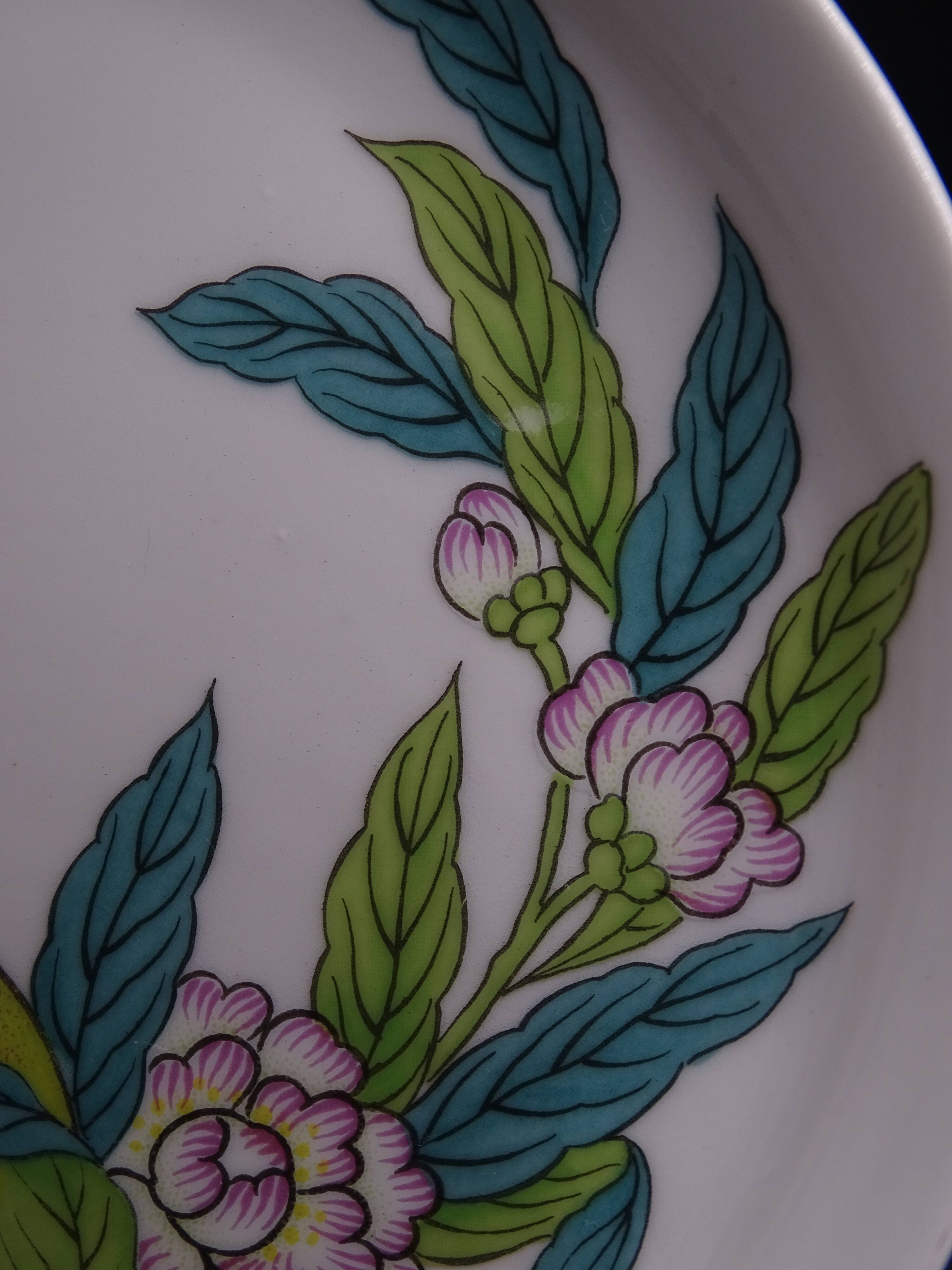 Lot of 6 porcelain bread plates from Paris décor Abondance - Perfect condition