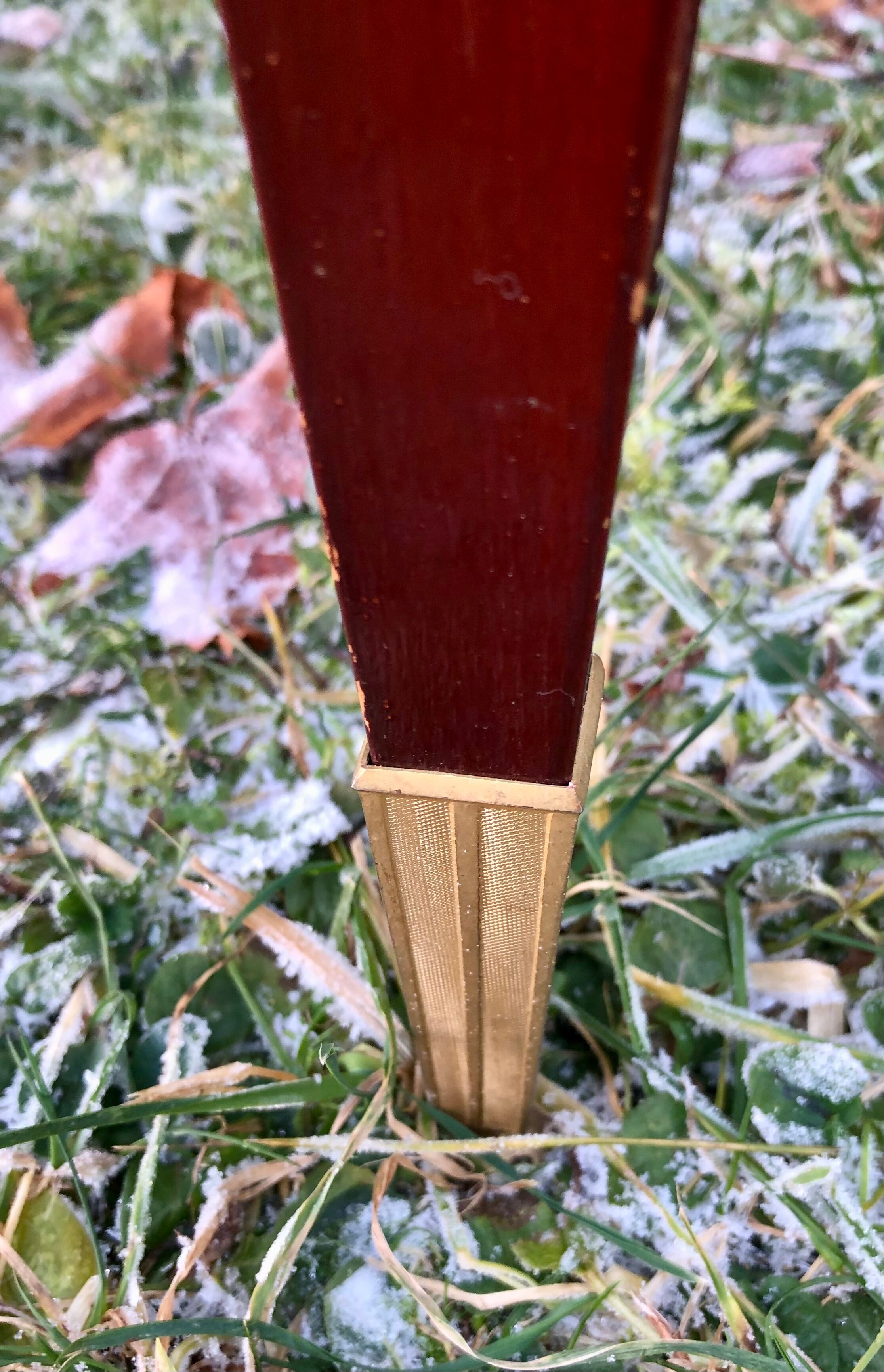 Vintage varnished bedside table