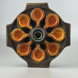 1960s/1970s Ceramic Wall Sconce, Mid-Century Space Age Design