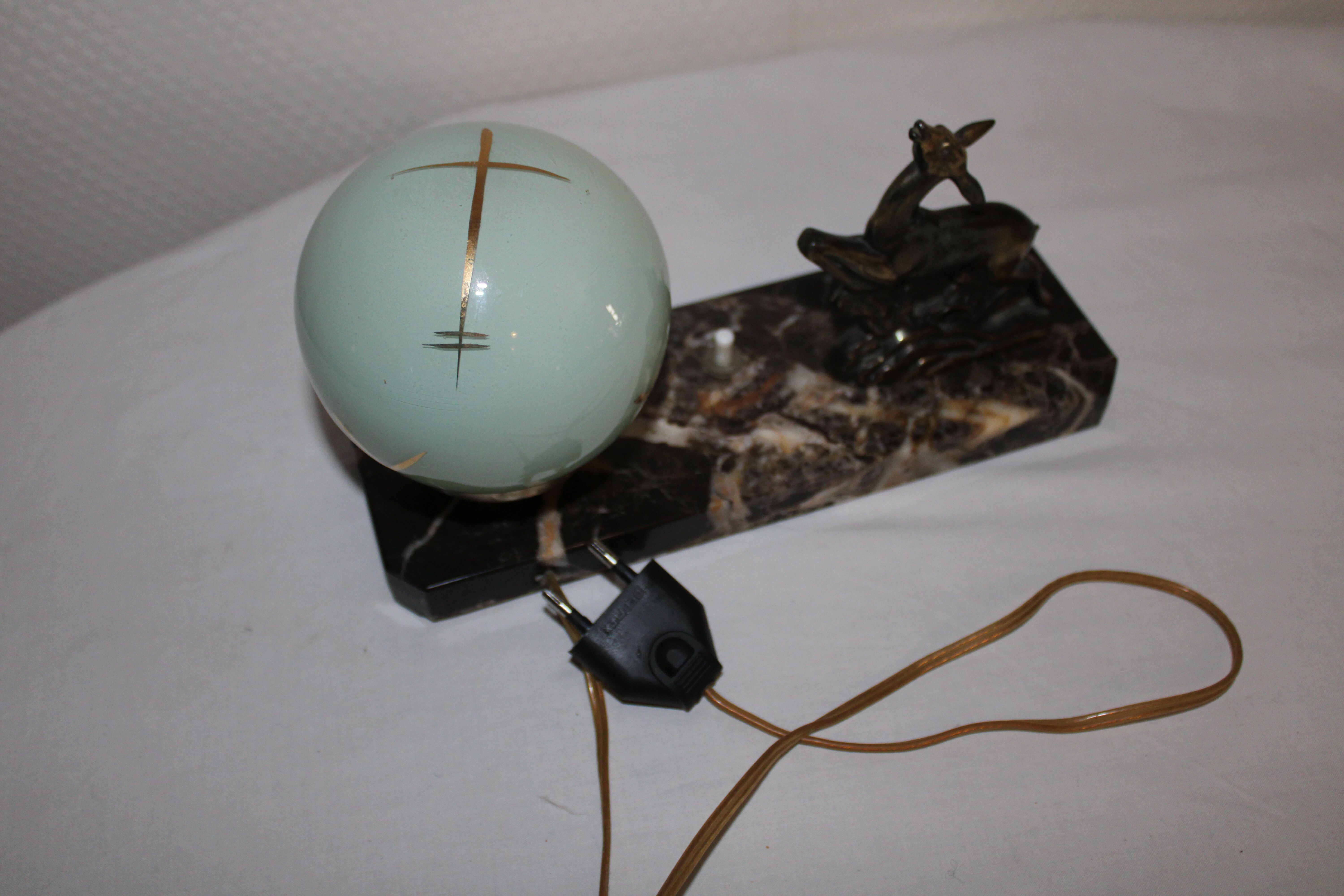 Old table lamp or vintage art deco nightlight