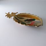 Empty pocket pineapple enamelled brass