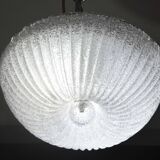 Italian midcentury Murano glass flush mount light Barovier style, 1970s