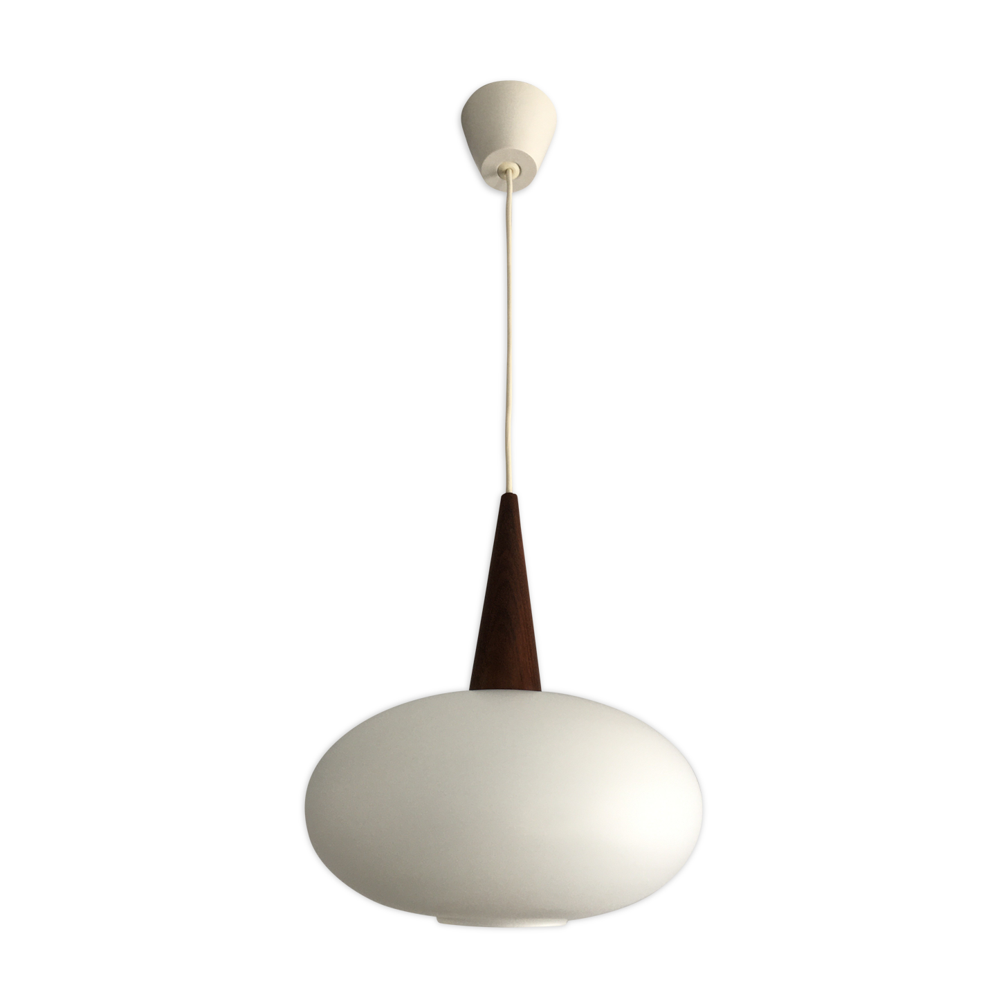 Hanging Philips Louis Kalff opaline 60s