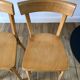 Set of 4 baumann bistro chairs in blond wood / honey stamped 40-50 years