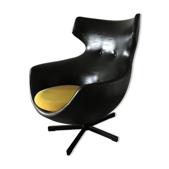 Fauteuil noir Jupiter par Pierre Guariche pour Meurop 1966