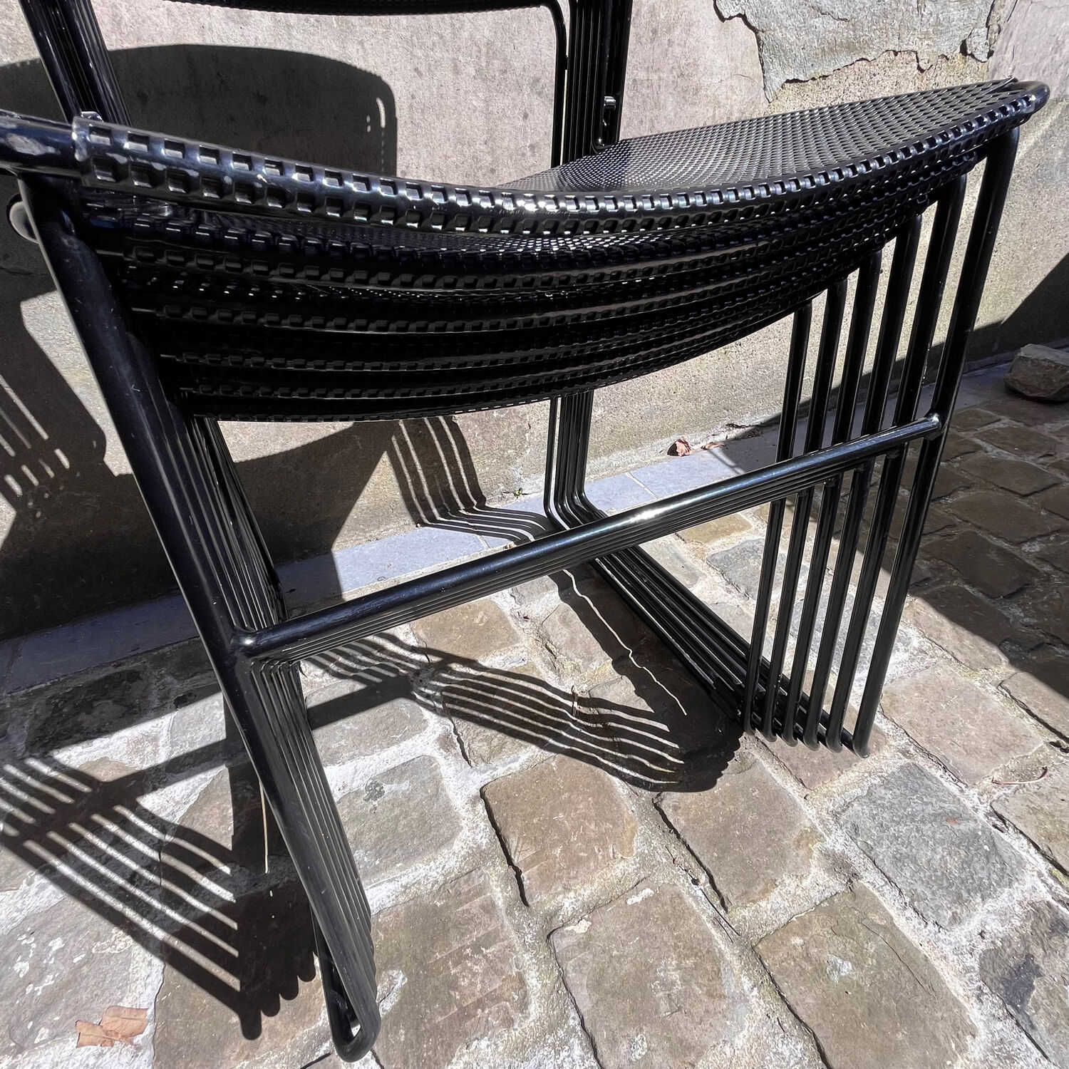 2 Italian chairs Full Metal - 1980