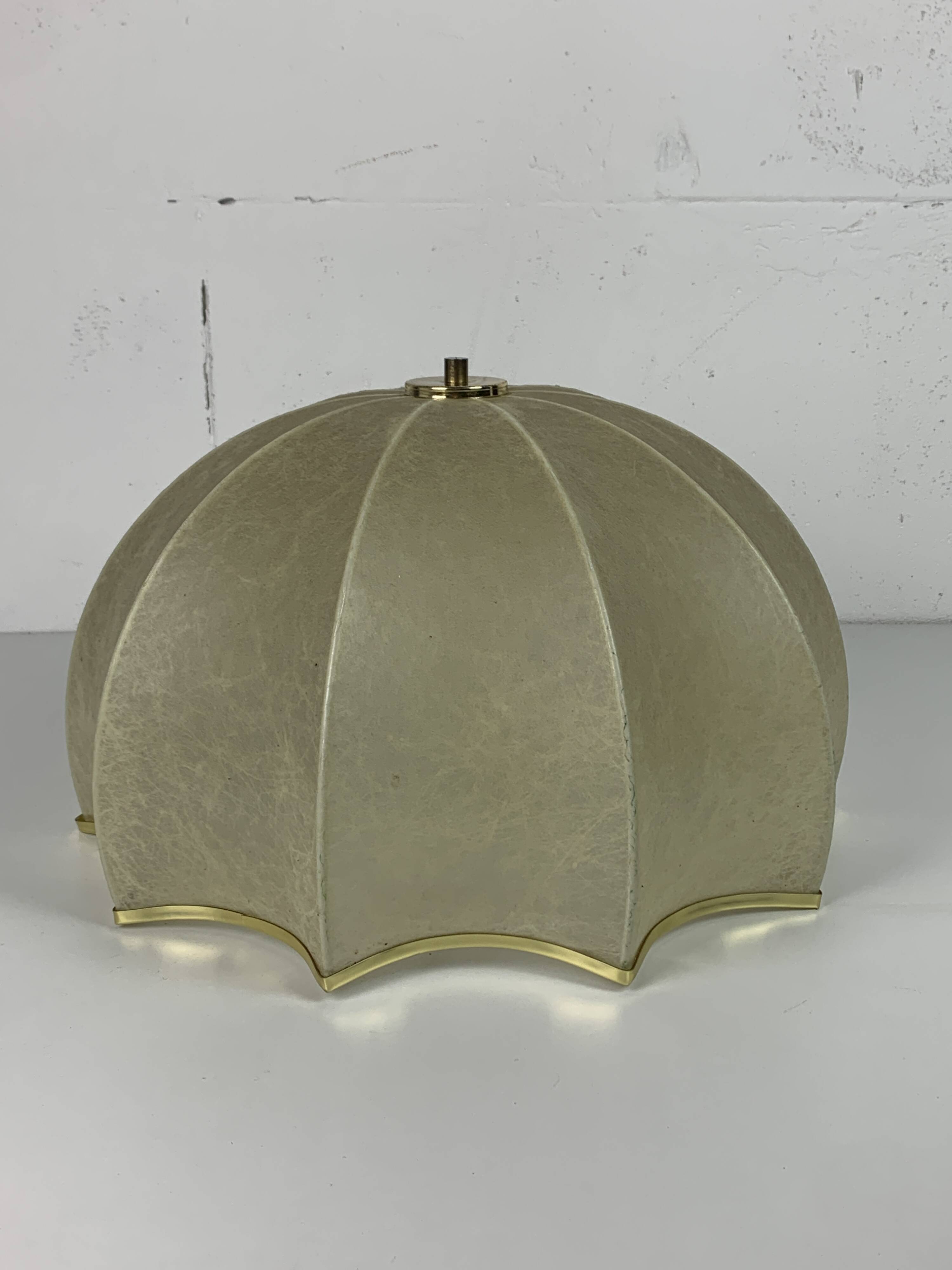 Midcentury Scandinavian brass cocoon mushroom lamp, Borens, Sweden 1960s