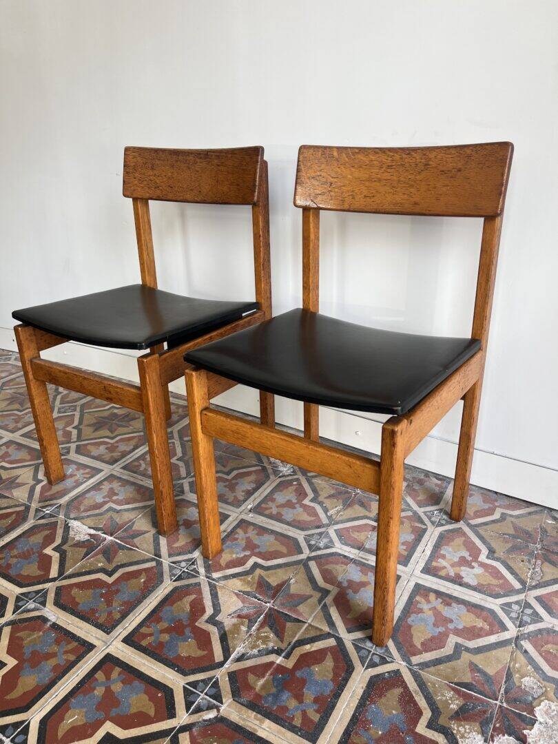 'Abstracta' set of 6 dining chairs – Jos De Mey for Van den Berghe – Pauvers