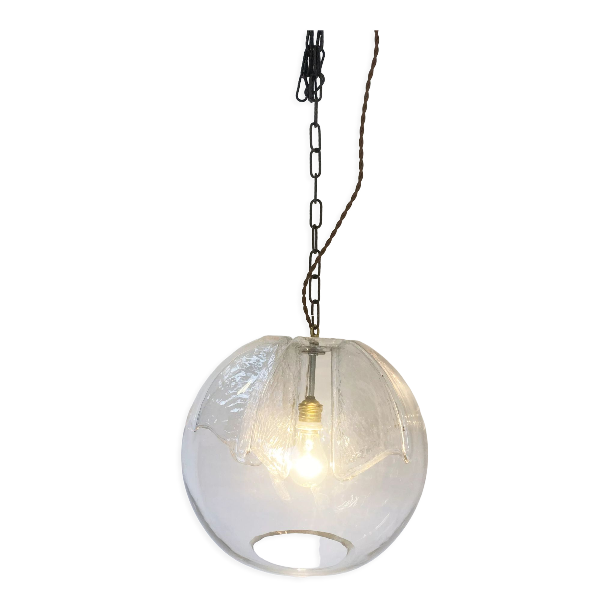 Suspension en verre par Peil et Putzler, années 1970