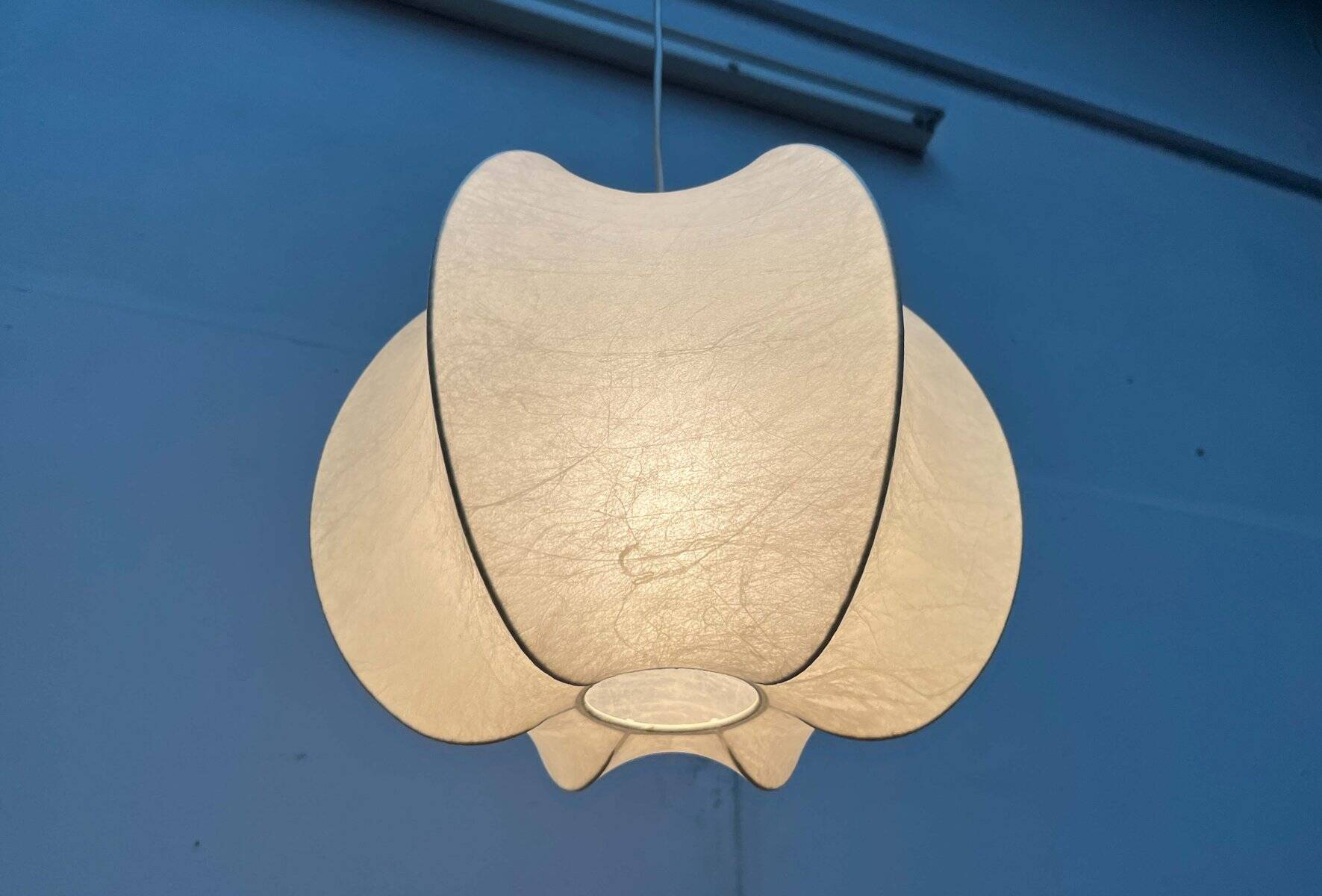 Modern mid-century Cocoon pendant lamp by Friedel Wauer for Goldkant Leuchten, Germany, 1960s.