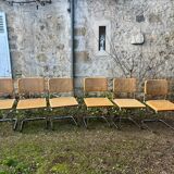 6 mid-century Marcel Breuer B32 Cesca chairs,