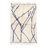 Tapis berbère marocain Azilal à motifs bleu majorelle 1,50x0,98m