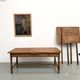 Large extendable farmhouse table in solid cherry wood - 1900s