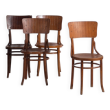 Anciennes chaises Thonet en bois courbé (c.1940). Ensemble de 4 pièces