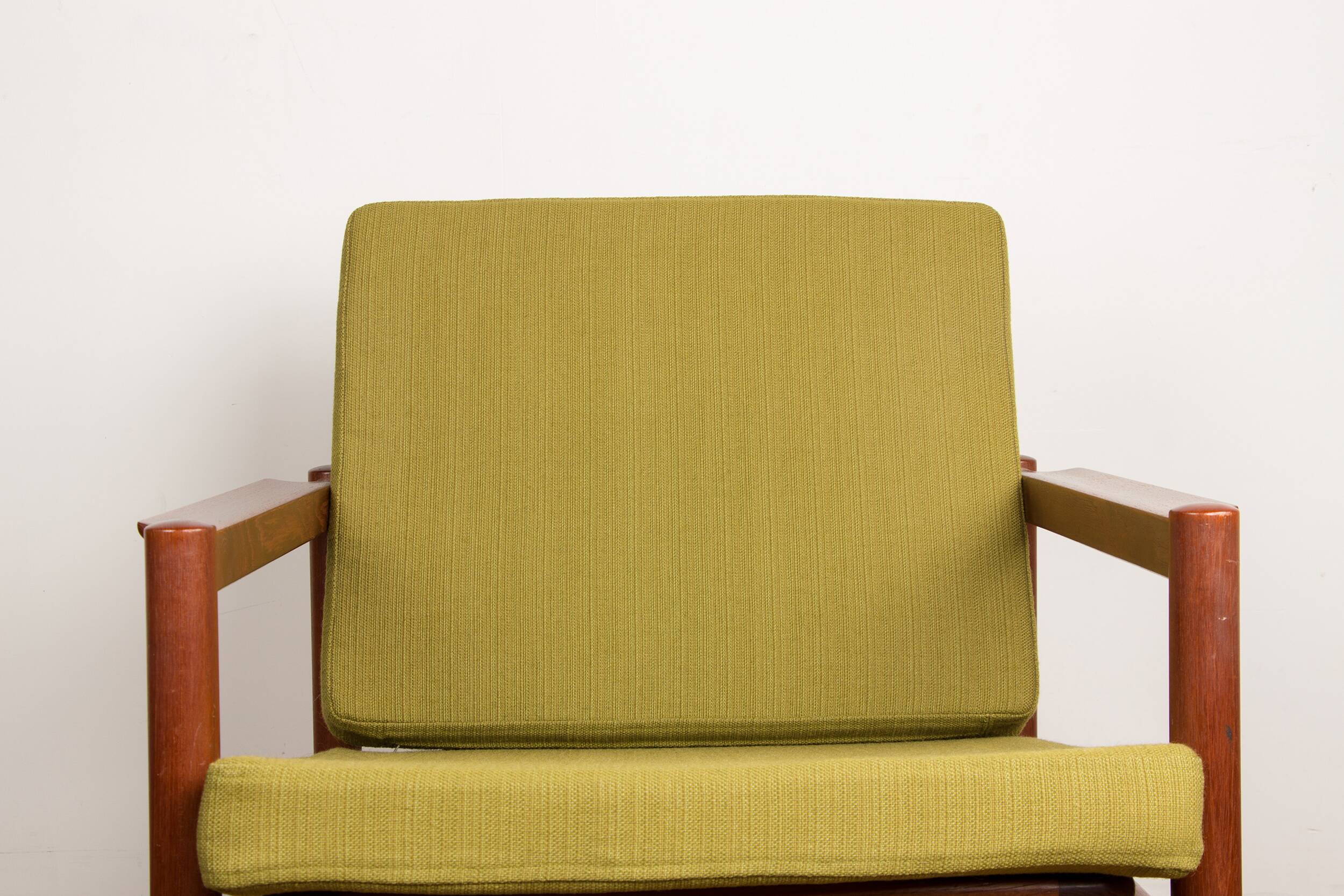 Danish Teak and fabric armchair by Børge Jensen & Sønner 1960.