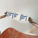 Old log holder in copper and brass